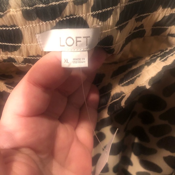 LOFT Leopard Print Pull-on Skirt - Picture 3 of 4